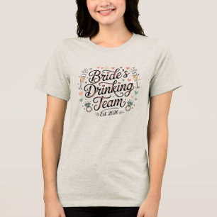 T-shirt En Tri-matière Équipe de buveuses de mariées 
