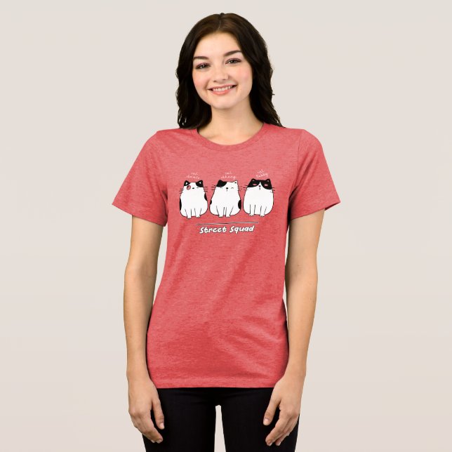 T-shirt En Tri-matière Équipe de chats (Recto plein)