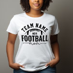 T-shirt En Tri-matière Équipe de football noir et blanc personnalisée Mam<br><div class="desc">T-shirt de football personnalisé pour les mamans - illustré en Design blanc dispose d'un logo de football élégant avec texte sportif personnalisé. Personnalisez avec le nom de l'équipe de football de votre joueur et le numéro de maillot. Le design noir et les couleurs des chemises blanches peuvent être modifiés.</div>