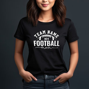 T-shirt En Tri-matière Équipe de football noir et blanc personnalisée Mam