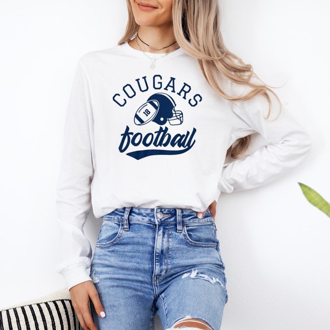 T-shirt En Tri-matière Équipe de football personnalisée avec nombre de jo (Créateur téléchargé)