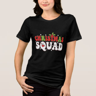 T-shirt En Tri-matière Équipe de Noël | Conception d'équipe de vacances a