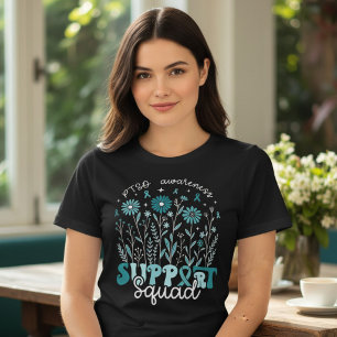 T-shirt En Tri-matière Équipe de soutien PTSD Fleurs sauvages bleu-vert
