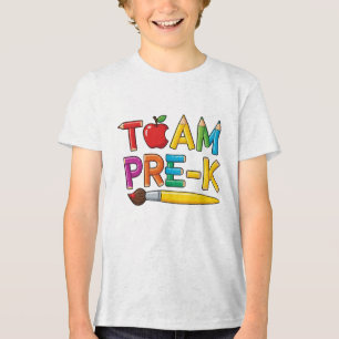 T-shirt En Tri-matière Équipe École Colorée Pré-Maternelle