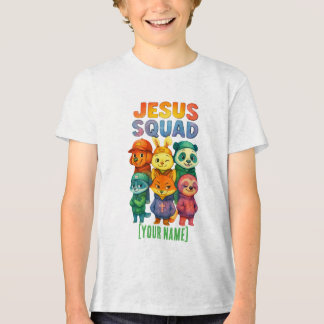 T-shirt En Tri-matière Équipe Jésus - Équipage d'animaux chrétiens mignon