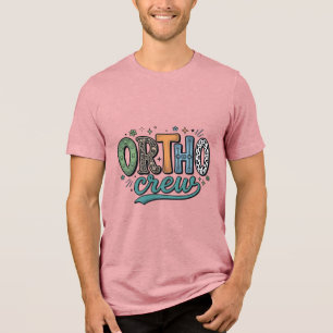 T-shirt En Tri-matière Équipe Ortho Vintage Équipe Dentaire Vector Design