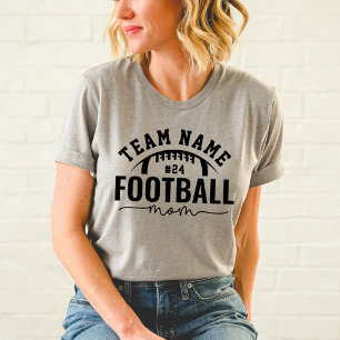 T-shirt En Tri-matière Équipe personnalisée de football noir et gris mama