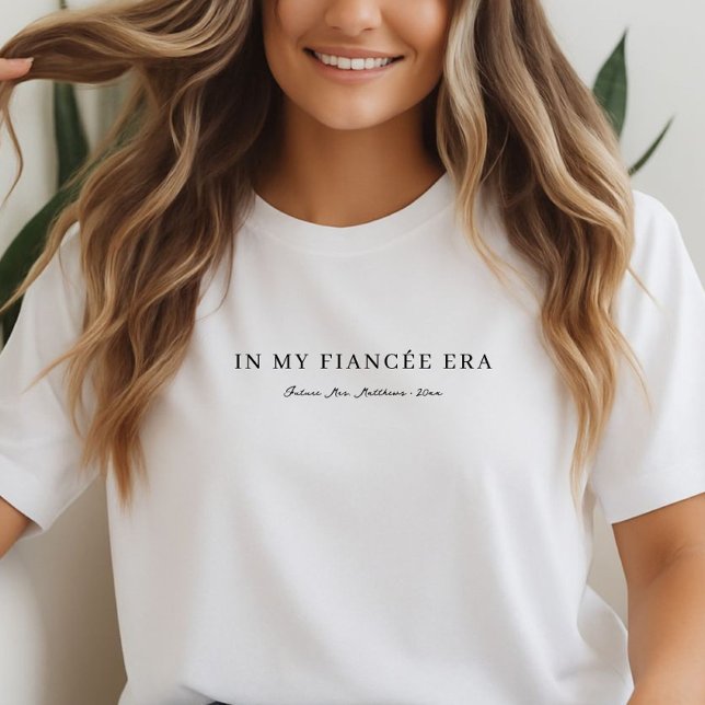 T-shirt En Tri-matière Ère fiancée écriture moderne personnalisée (Créateur téléchargé)