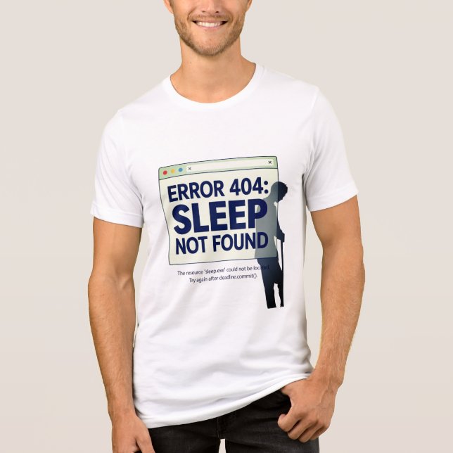T-shirt En Tri-matière Erreur 404 Sleep Not Trouvé Programmer Life Design (Recto)