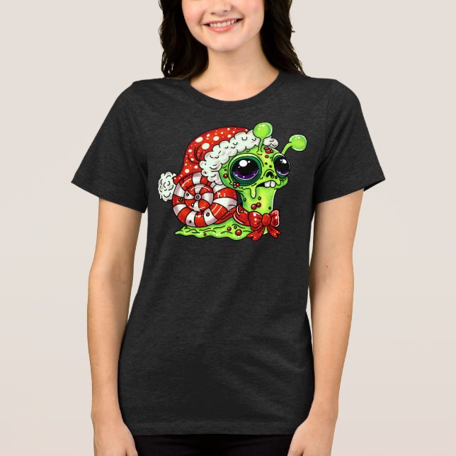 T-shirt En Tri-matière Escargot de Noël Zombie (Recto)