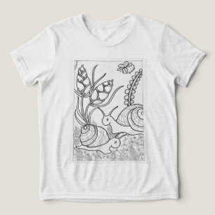 T-shirt En Tri-matière Escargots géants avec fleurs
