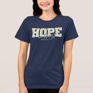 T-shirt En Tri-matière Espoir en Christ - Bible florale Verse Chemise
