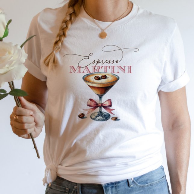 T-shirt En Tri-matière Espresso Martini Bow rose (Espresso Martini Pink Bow Tri-Blend Shirt)