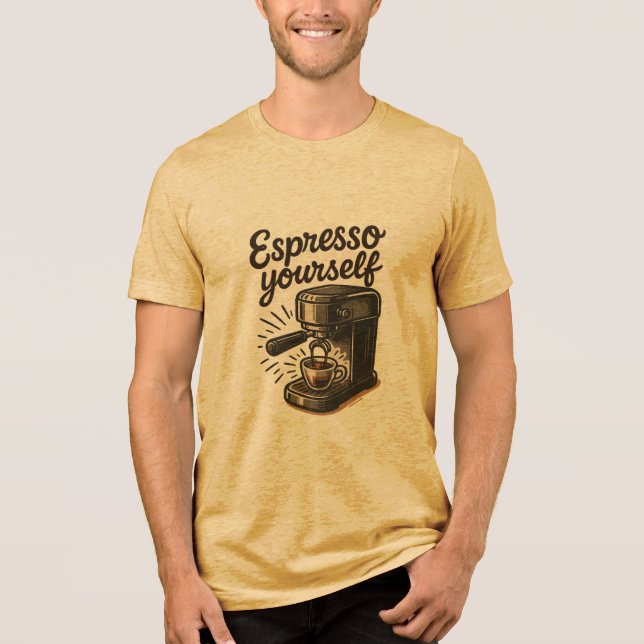 T-shirt En Tri-matière Espresso Yourself Premium Homme's Tri-mixend (Recto)