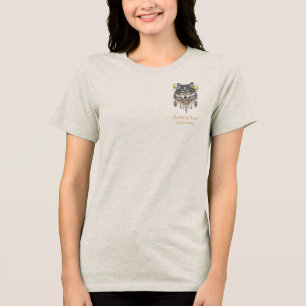 T-shirt En Tri-matière Esprit animal loup tribal attrape-rêves soleil lun