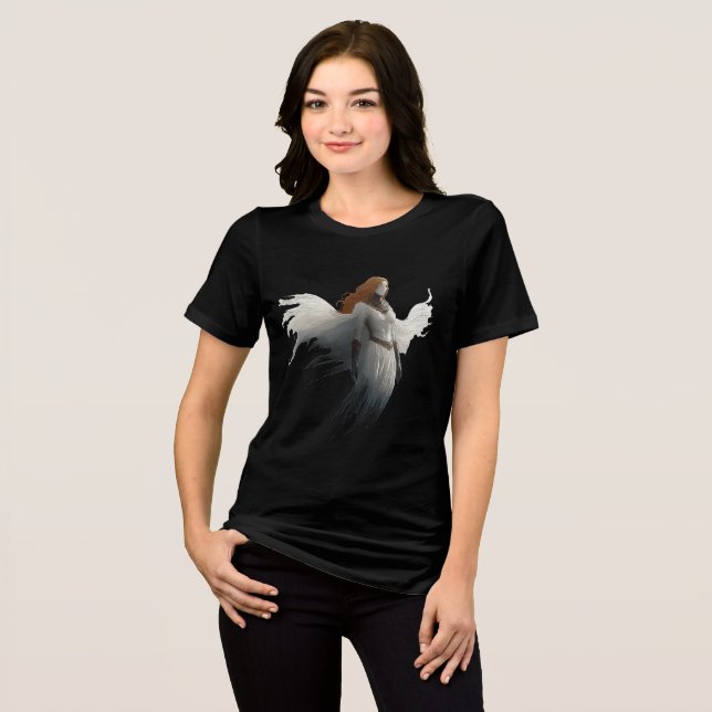 T-shirt En Tri-matière Esprit éthéré dans une robe blanche fluide (Recto plein)