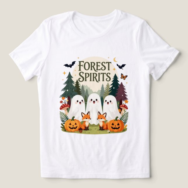 T-shirt En Tri-matière Esprits de la Forêt Fantômes Mignons & Renards Hal (Design Recto)