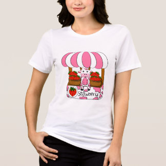 T-shirt En Tri-matière Étal de marché de la vache à la fraise Kawaii | Fr