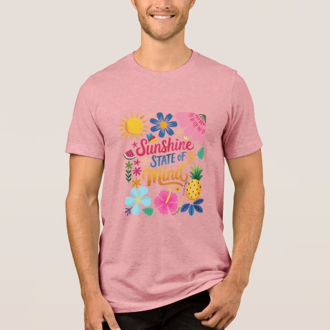 T-shirt En Tri-matière État d'esprit de Sunshine (Recto)