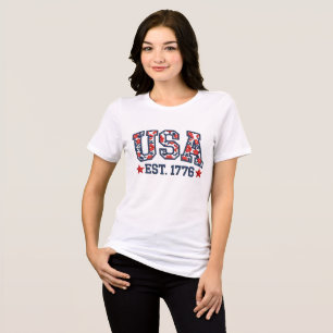 T-shirt En Tri-matière États-Unis 1776 Broderie Faux    Amérique 1776–202