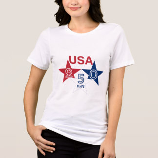 T-shirt En Tri-matière États-Unis 250 ans - Étoiles rouges bleues et blan
