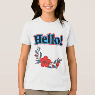 T-shirt En Tri-matière Été Bonjour Fleur féminine