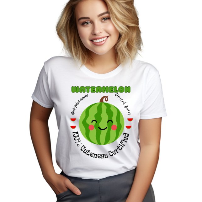 T-shirt En Tri-matière Étiquette de fruit Pastèque (Créateur téléchargé)