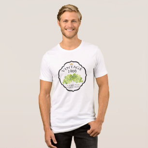 T-shirt En Tri-matière Étiquette de vin d'année de naissance vintage
