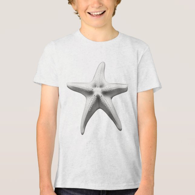 T-shirt En Tri-matière Étoile de mer noir et blanc (Recto)