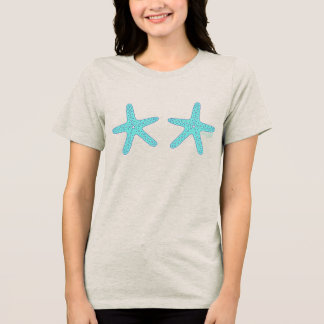 T-shirt En Tri-matière Étoile de mer sarcelle dessinée à la main