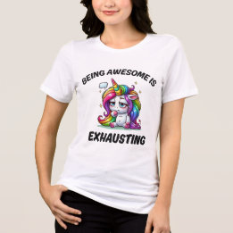 T-shirt En Tri-matière Être Génial Est Épuisant Licorne