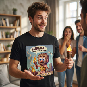 T-shirt En Tri-matière Eureka Homme des Cavernes Découverte Préhistoriq