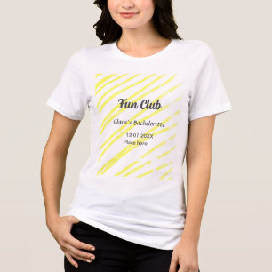 T-shirt En Tri-matière événement Fun Club enterrement de vie de jeune fil