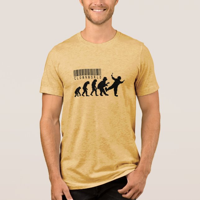 T-shirt En Tri-matière Évolution parodique du monde des clowns (Recto)