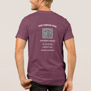 T-shirt En Tri-matière Exemple de texte personnalisé et de code QR du log