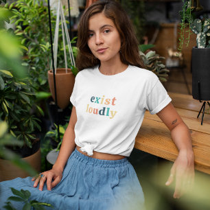 T-shirt En Tri-matière Existe Fortement Femmes Feministe