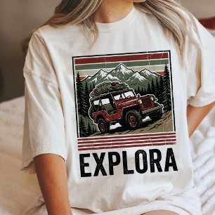 T-shirt En Tri-matière Exploration de Montagne Rétro Aventure Vintage