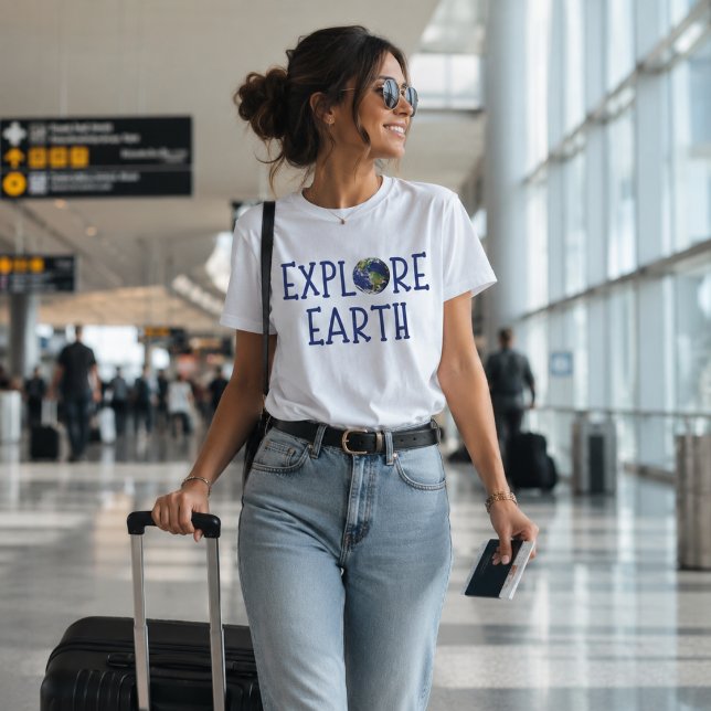 T-shirt En Tri-matière Explorer la Terre (Créateur téléchargé)