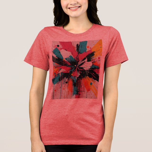 T-shirt En Tri-matière Explosion de Chaos Vibrant (Recto)