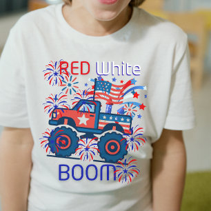 T-shirt En Tri-matière Explosion rouge et blanc pour le 4 juillet 250e an