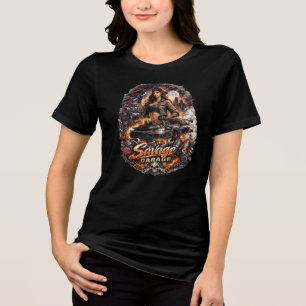 T-shirt En Tri-matière Fabricatrice personnalisée de garage sauvage Mécan