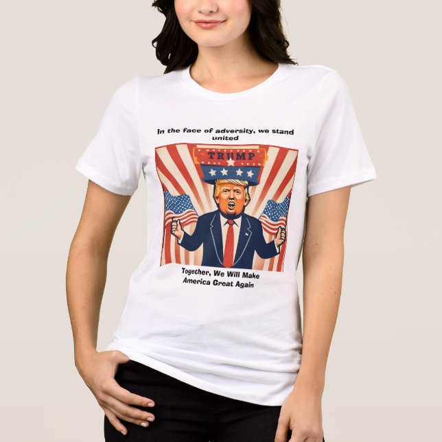 T-shirt En Tri-matière "Face à l'adversité" Sweatshirt Trump (Recto)