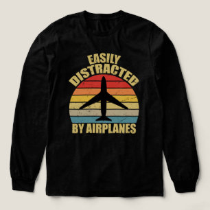 T-shirt En Tri-matière Facilement distrait par les avions Amoureux des av