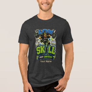 T-shirt En Tri-matière Faible Compétence Haute Confiance Personnalisé Drô