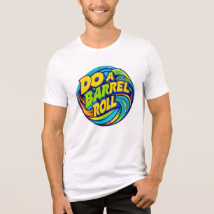 T-shirt En Tri-matière Faire un rouleau de baril