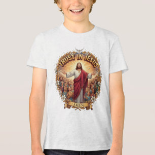T-SHIRT EN TRI-MATIÈRE FAIS CONFIANCE À JÉSUS
