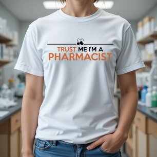 T-SHIRT  EN TRI-MATIÈRE FAITES-MOI CONFIANCE JE SUIS PHARMACIEN