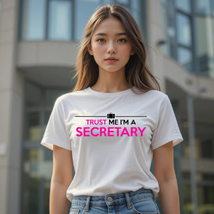 T-SHIRT EN TRI-MATIÈRE FAITES-MOI CONFIANCE JE SUIS SECRÉTAIRE