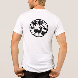 T-shirt En Tri-matière Famille japonaise Crest-érable japonais et cerf