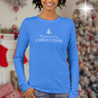 Famille personnalisée Arbre de Noël bleu longue